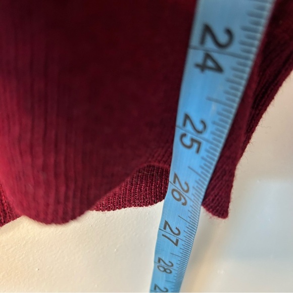 Montechiaro Vintage Mock Neck Wool Sweater Size 52/ Large Made In Italy Red - Picture 7 of 10